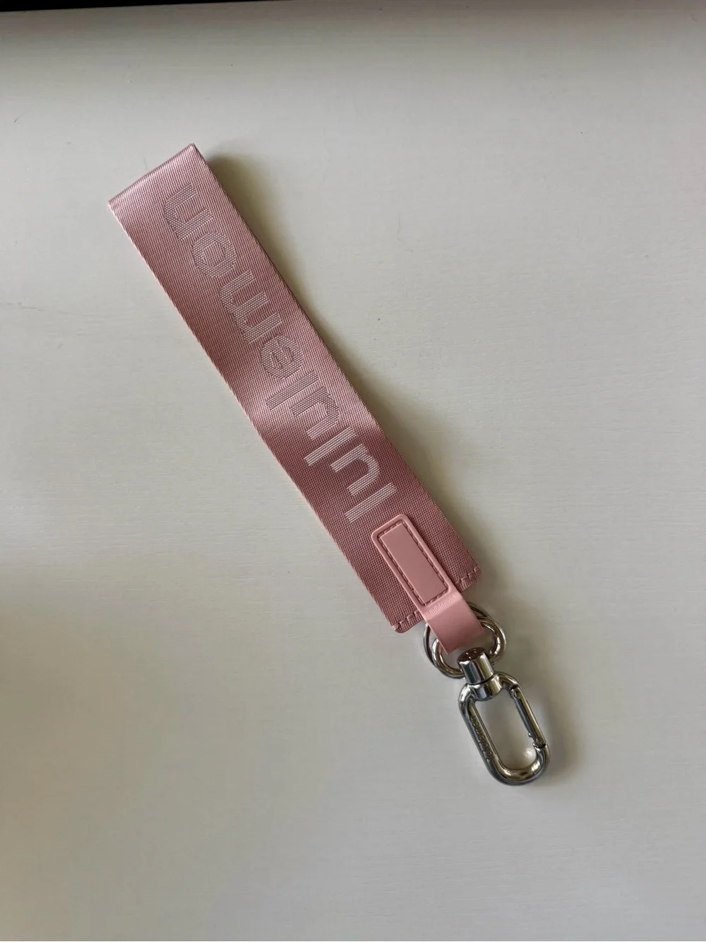 lululemon athletica Pink Logo Key Fob Strap